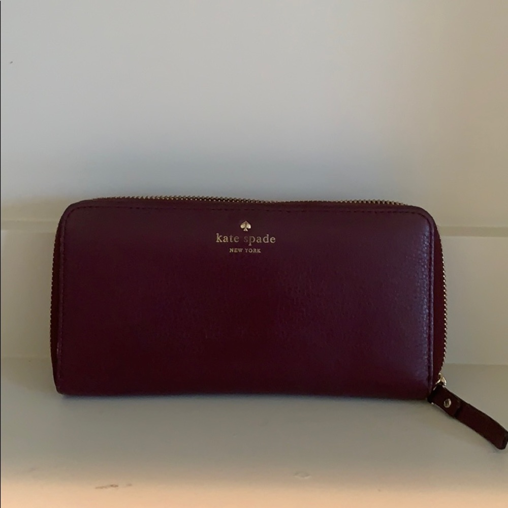 Maroon Kate Spade wallet